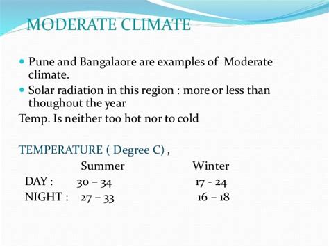 Moderate climate