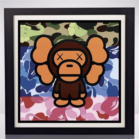 Kaws x Bape Poster Print. Measures 11 x 11 Inches. Shipped Rolled in ...