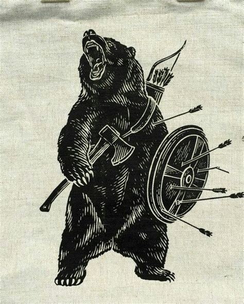 Shield Warrior Bear Tattoo Oso Guerrero Escudo Tatuaje | Bear tattoos ...