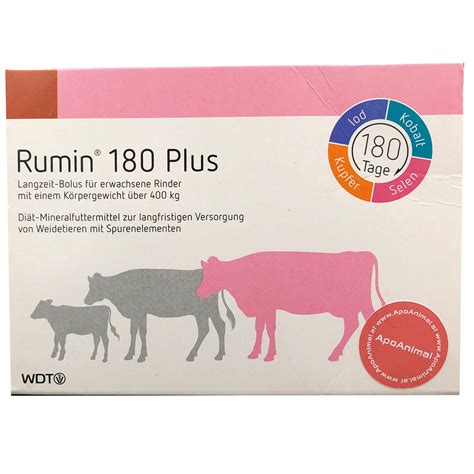 Rumin 180 plus Langzeit Bolus für Weiderinder über 400kg