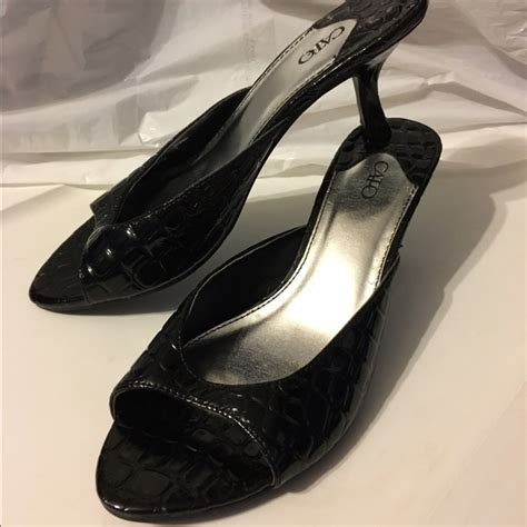 Cato - Cato Black Snake Skin Slip On Heels Shoes size 10M from Crystal's closet on Poshmark