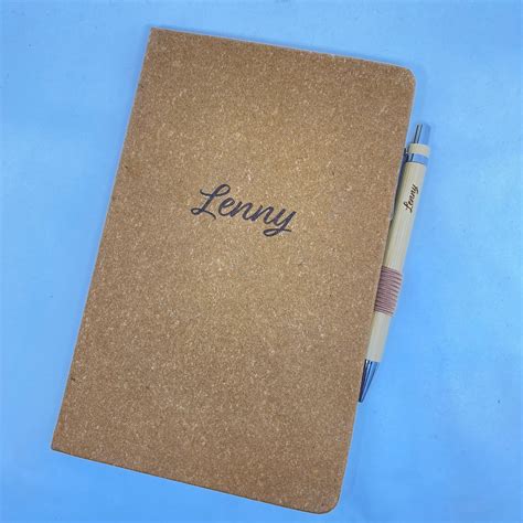 Engraved Notebook and Pen Set by Pulp Creations MD