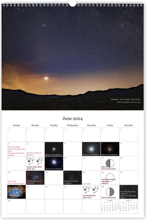 Astronomy Space Calendar 2024 Stars Calendar for 2024, Calendar 12x18, Space Calendar, Moon ...