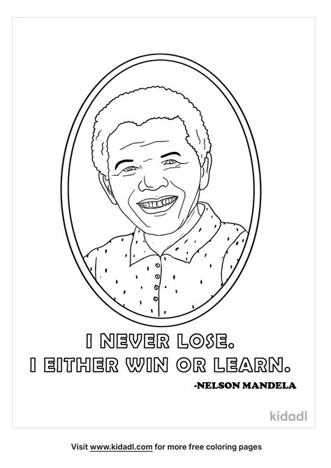 Free Nelson Mandela Coloring Page | Coloring Page Printables | Kidadl