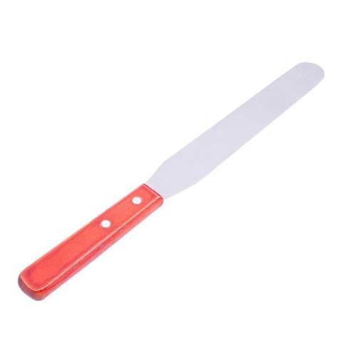 8 Inches Straight Icing Spatula Baking Stainless Steel Wooden Handle Cake Decorating Frosting ...