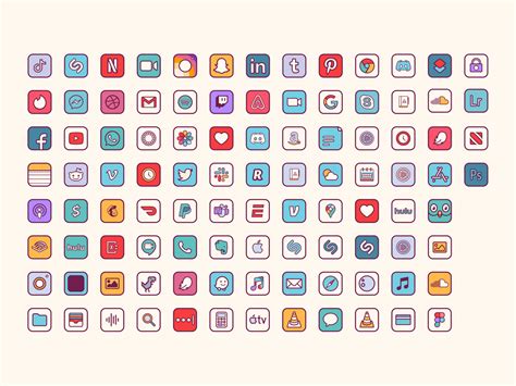 Retro icons groovy home screen by Lunatique on Dribbble