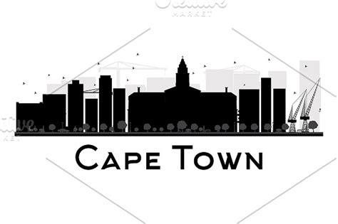 Cape Town City skyline silhouette ~ Illustrations ~ Creative Market