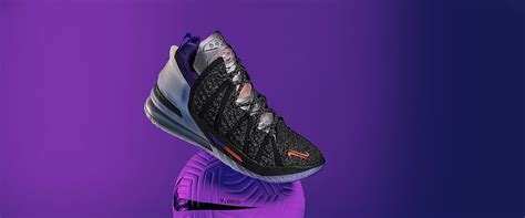 Nike LeBron 18 - Black/Bright Crimson/Fierce Purple - Mens Shoes