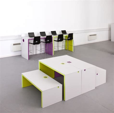 Multifunctional, flexible step and bench seating for breakout spaces ...