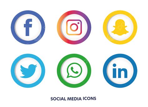 Set Social Media Vector Design Images, Social Media Icons Set, Social ...