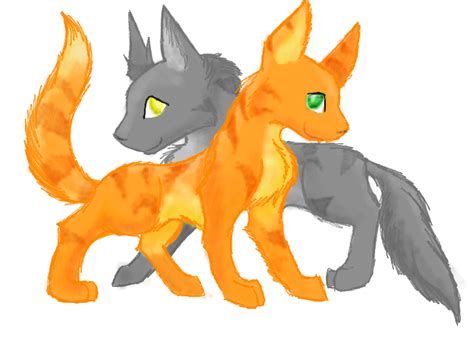 Fireheart and Graystripe by WolfehFang on DeviantArt