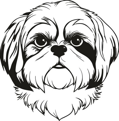 Shih Tzu Silhouette Clip Art