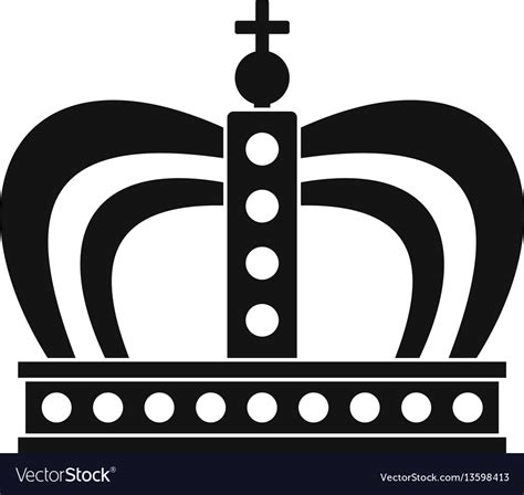 Monarchy crown icon simple style Royalty Free Vector Image