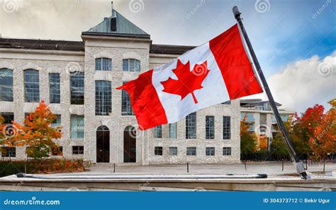 Waving Canada Flag stock illustration. Illustration of patriotic ...