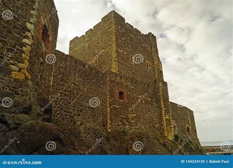 Carrickfergus Castle stock photo. Image of lake, picturesque - 144324120