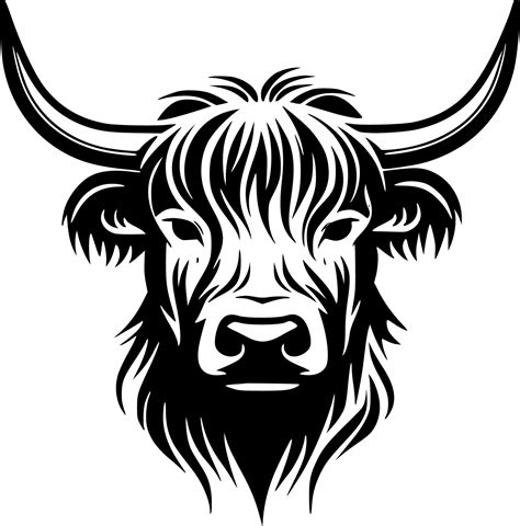 Highland Cow, Minimalist and Simple Silhouette - Vector illustration 24164845 Vector Art at Vecteezy