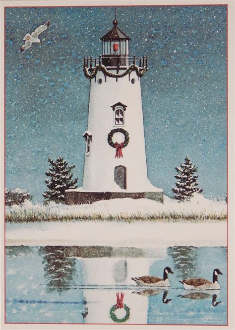 Lighthouse Christmas Cards (#899) by Gaines Graphics