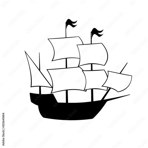 The Mayflower Ship Stock Illustration - Download Image Now - The - Clip ...