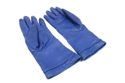 Henri Bendel Blue Leather Driving Gloves | EBTH