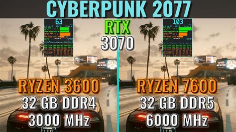 Ryzen 3600 vs 7600 with RTX 3070 - Cyberpunk 2077 - Patch 2.0 - 1440p ...