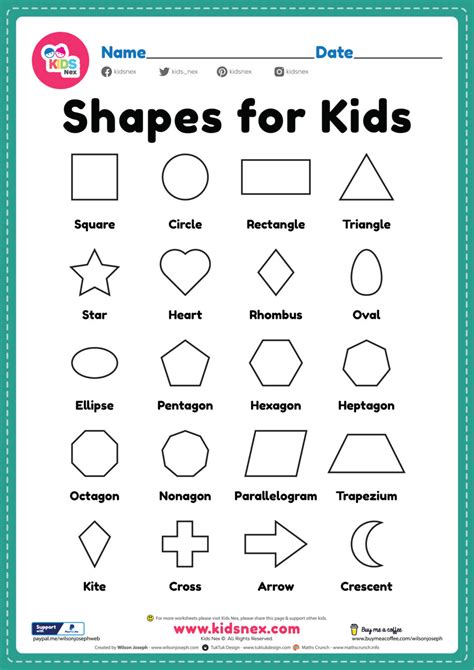 Shapes for Toddlers - Free PDF Printable for Preschool Kids