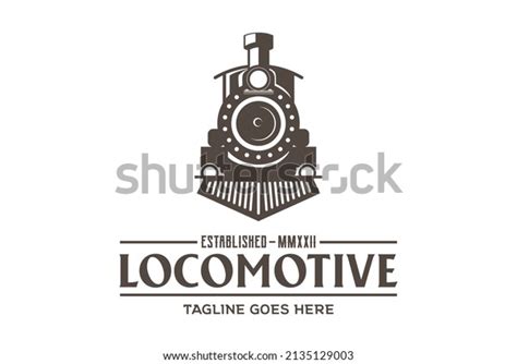 Vintage Old Locomotive Train Machine Logo Stock Vector (Royalty Free) 2135129003 | Shutterstock