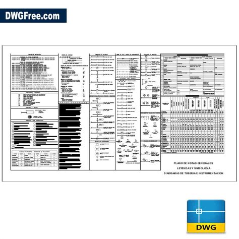 Plumbing symbols Drawing. Download free in Autocad. DwgFree