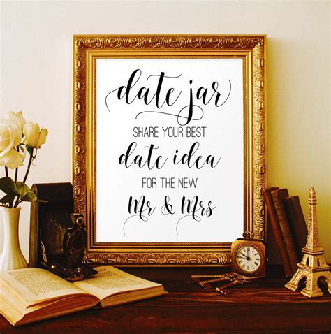 Date jar sign Date night jar sign Date night ideas Date jar | Etsy | Wedding signs diy, Bridal ...