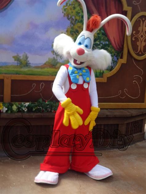 Professinal Roger Rabbit Mascot Costume Halloween Costumes Chirstmas Party Adult Size Fancy ...