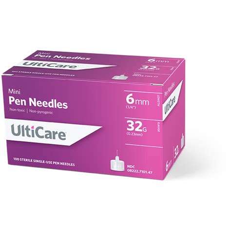 UltiCare Pen Needles 6mm x 32G Mini | UltiMed, Inc