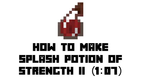 Minecraft Survival: How to Make Splash Potion of Strength II (1:07) - YouTube