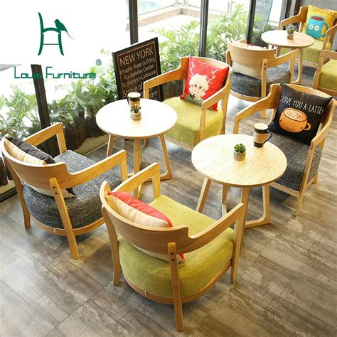 Louis Fashion Cafe Chairs Cafe Tables Northern Europe Style Chairs Western Restaurant Solid Wood ...