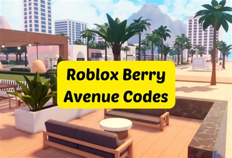 the roblox berry avenue code is in front of some palm trees and buildings