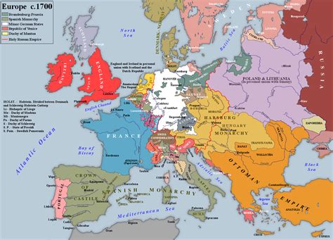 Europe at the beginning of the 18th century | Europe map, History, Map