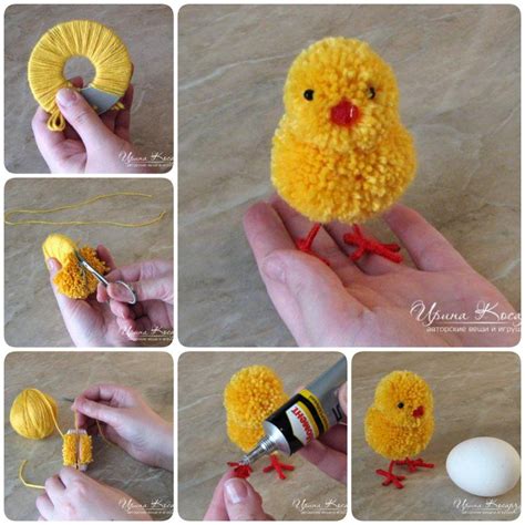 How to Make Adorable Pom-Pom Easter Chicks | Pom pom crafts, Crafts, Easter diy