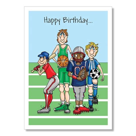 Items similar to Boys Sports Birthday card on Etsy