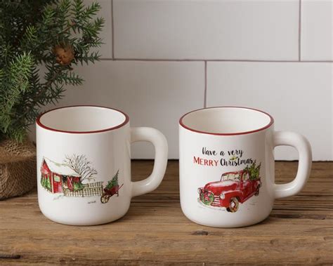 Farmhouse Christmas Mugs - The Weed Patch