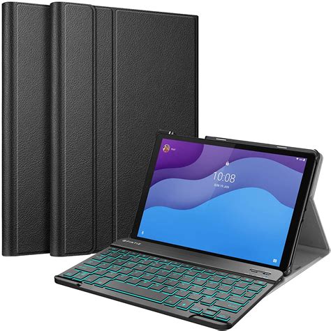 7 Color Backlight Wireless Bluetooth Keyboard Case for Lenovo Tab M10 ...