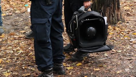 Sound Cannon. Toronto Police With LRAD (long Range Acoustic Device), Or ...