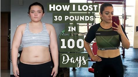 BEFORE & AFTER 30 POUNDS WEIGHT LOSS TRANSFORMATION IN 100 DAYS | MARGA ...