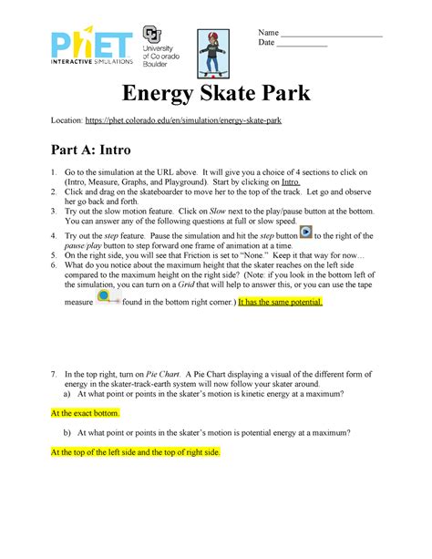 Energy Skate Park 1 - NOTE - Energy Skate Park Location: - Studocu