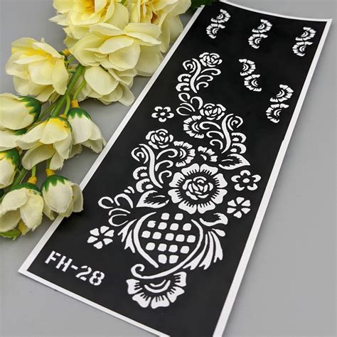 FH28 - Full Hand Mehndi Sticker - Buy Henna Stencil Design - Mehndi ...