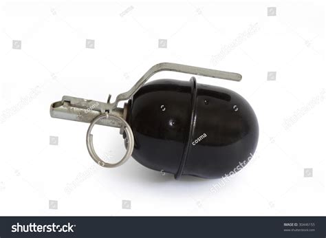 Issue Fragmentation Grenade Isolated On White Stock Photo 30446155 ...