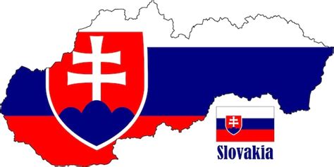 Premium Vector | Slovakia map and flag