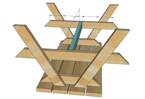 Wood Shop: Plans for building a picnic table with separate benches