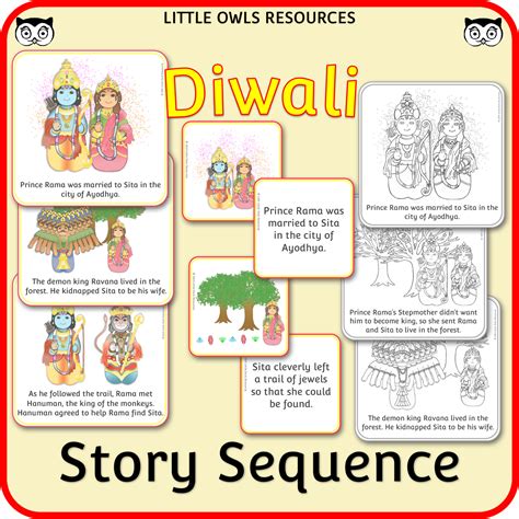 Diwali Story of Rama and Sita - Sequencing Pack by Teach Simple