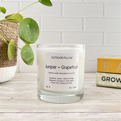 Juniper and Grapefruit Scented Candle | Outdoor Fellow