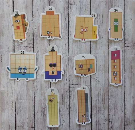 Numberblocks 21-30 Stickers - Etsy