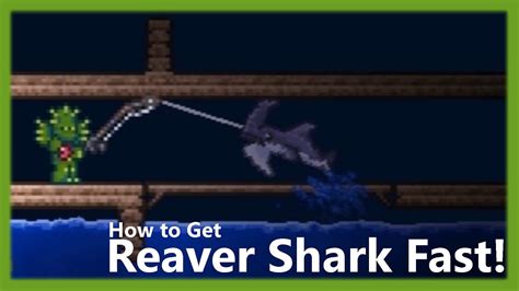 Terraria - How to Get the Reaver Shark Pickaxe Fast! - YouTube