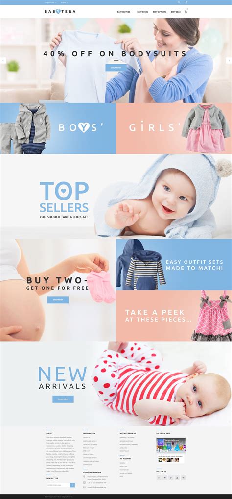 Babytera - Baby Store Magento Theme #61191 - TemplateMonster | Ecommerce web design, Magento ...